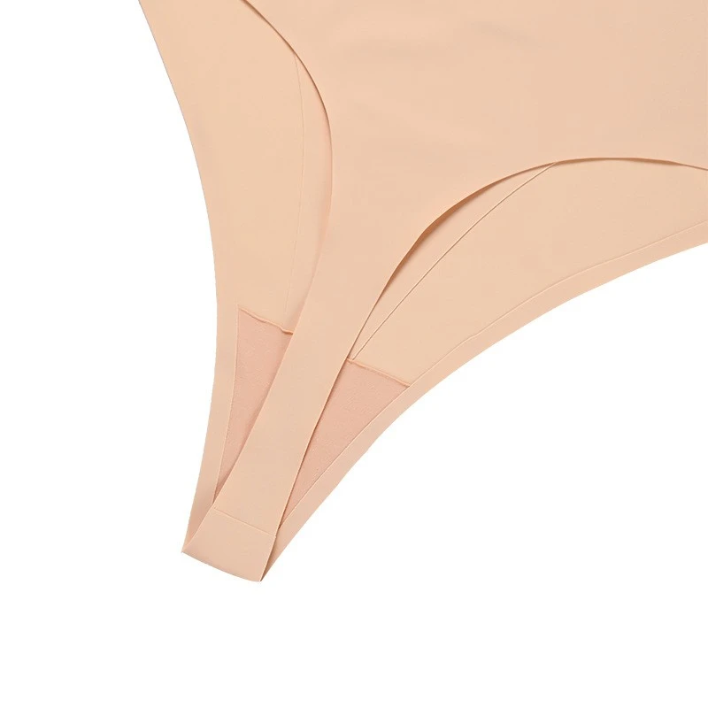 Women's Shaping High-Waist T-back Panties Postpartum Seamless Tummy Control Slimming Ice Silk Sexy Shapewear